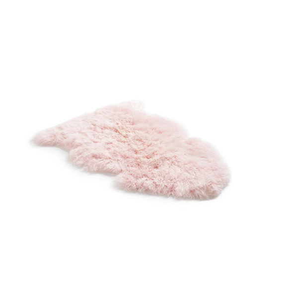 Bowron Sheepskin Long Wool Gold Star Sheepskin Pink Rug Wayfair.co.uk